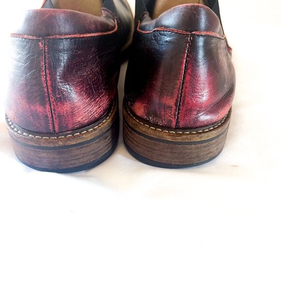 Naot Director Handcrafted Black Burgundy Fade Leather Loafers  EU 47 US men\'s 14 main image 4